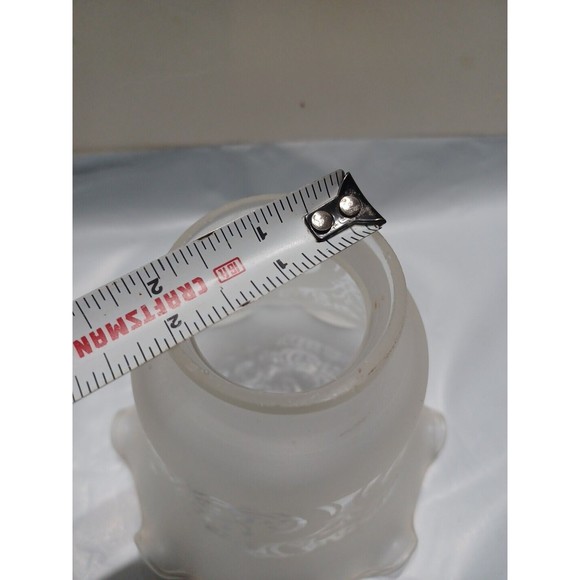 Replacement Vintage Glass Lamp Shade with Furled Top Edge & Frosted 2" Opening - Picture 9 of 15